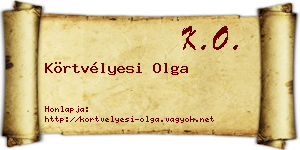 Körtvélyesi Olga névjegykártya